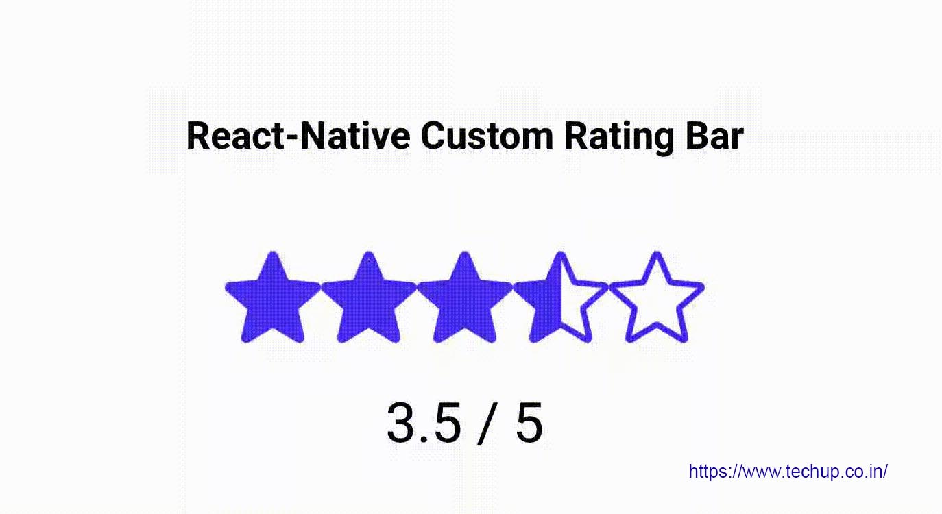 Custom decimal rating bar React native