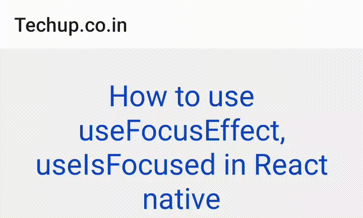 How to use useFocusEffect in React Navigation 5.x