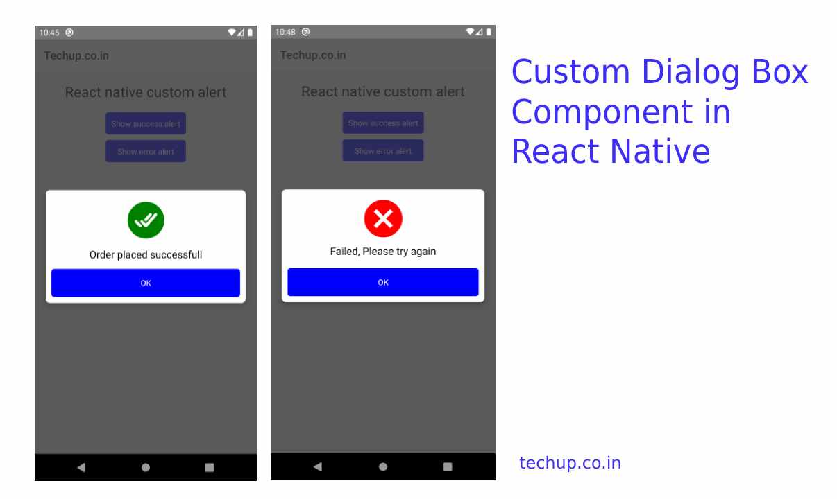 Custom Dialog Box Component in React Native