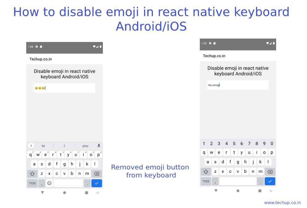How to disable emoji in react native keyboard