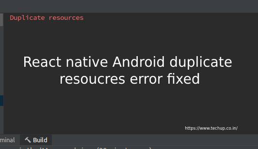 Duplicate resources React Native Android