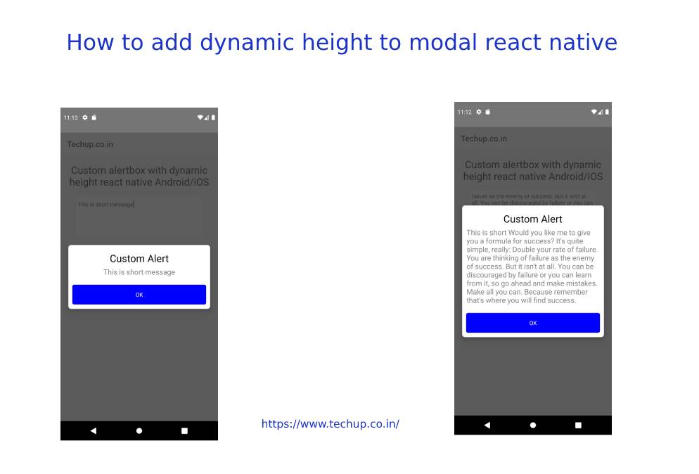 How to add dynamic height to modal react native