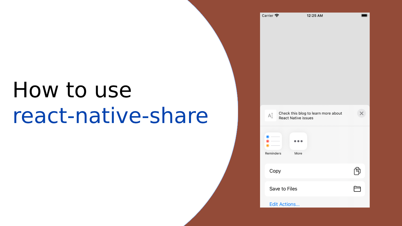 How to use react-native-share